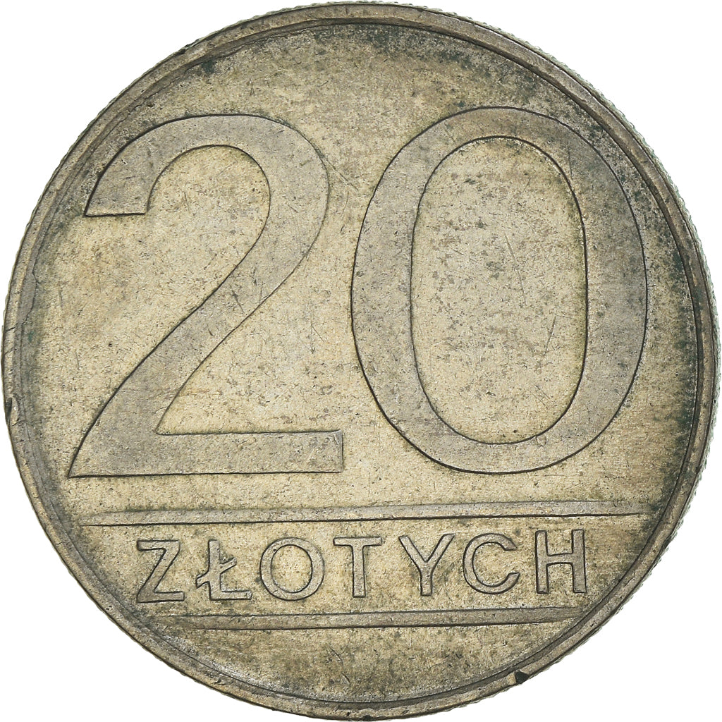 Moneta, Polska, 20 Zlotych, 1984, Warsaw, VF(30-35), Miedź-Nikiel, KM:153.1