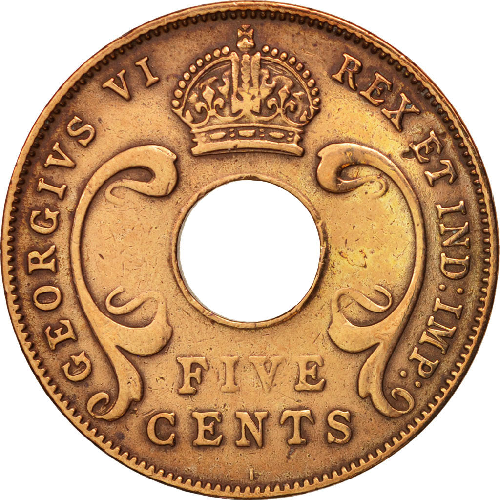 EAST AFRICA, George VI, 5 Cents, 1941, EF(40-45), Bronze, KM:25.1