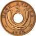 AFRICA ORIENTALE, George VI, 5 Cents, 1952, BB, Bronzo, KM:33