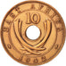 Moneda, ESTE DE ÁFRICA, George VI, 10 Cents, 1942, MBC, Bronce, KM:26.2