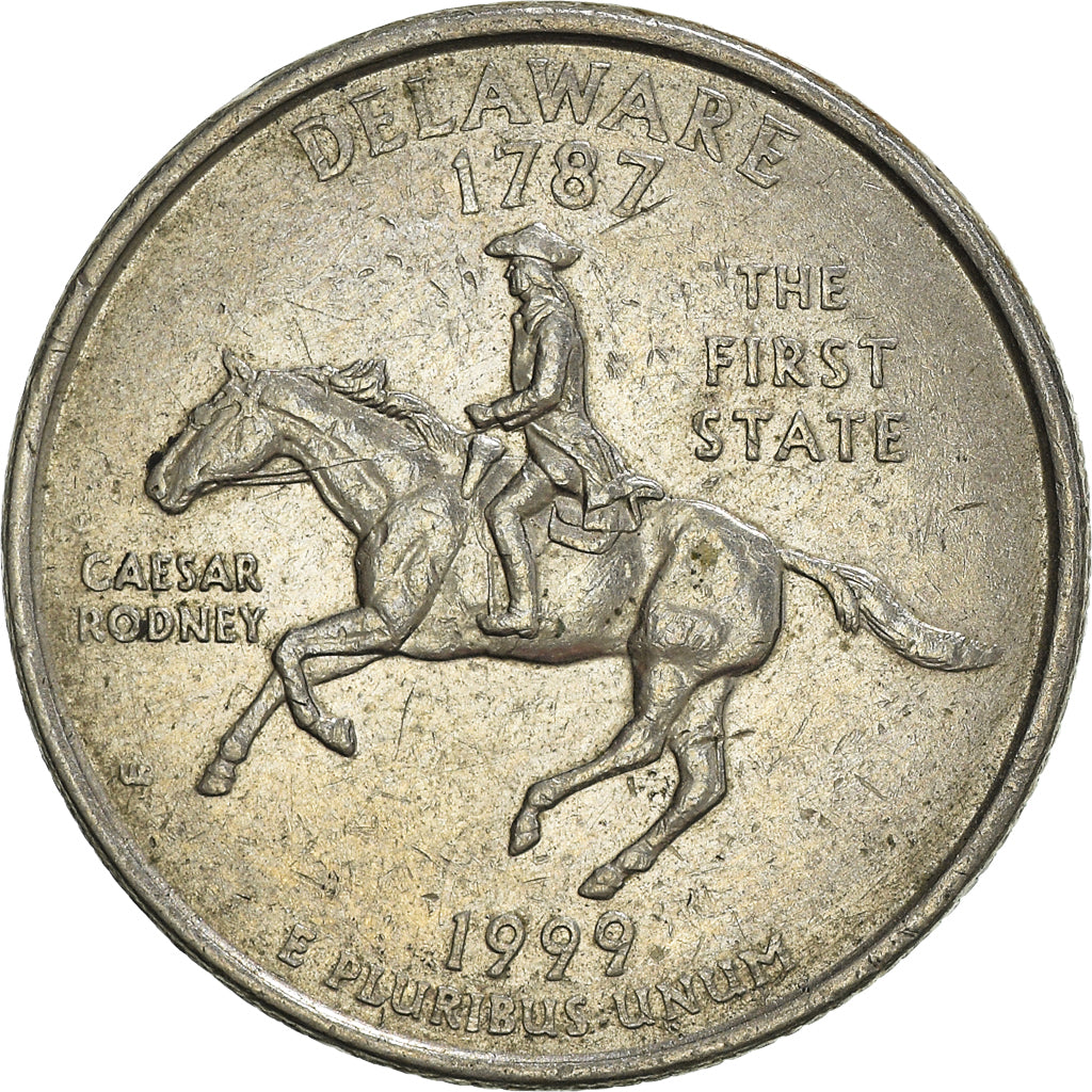 Moneta, USA, Delaware, Quarter, 1999, Philadelphia, EF(40-45), Miedź-Nikiel