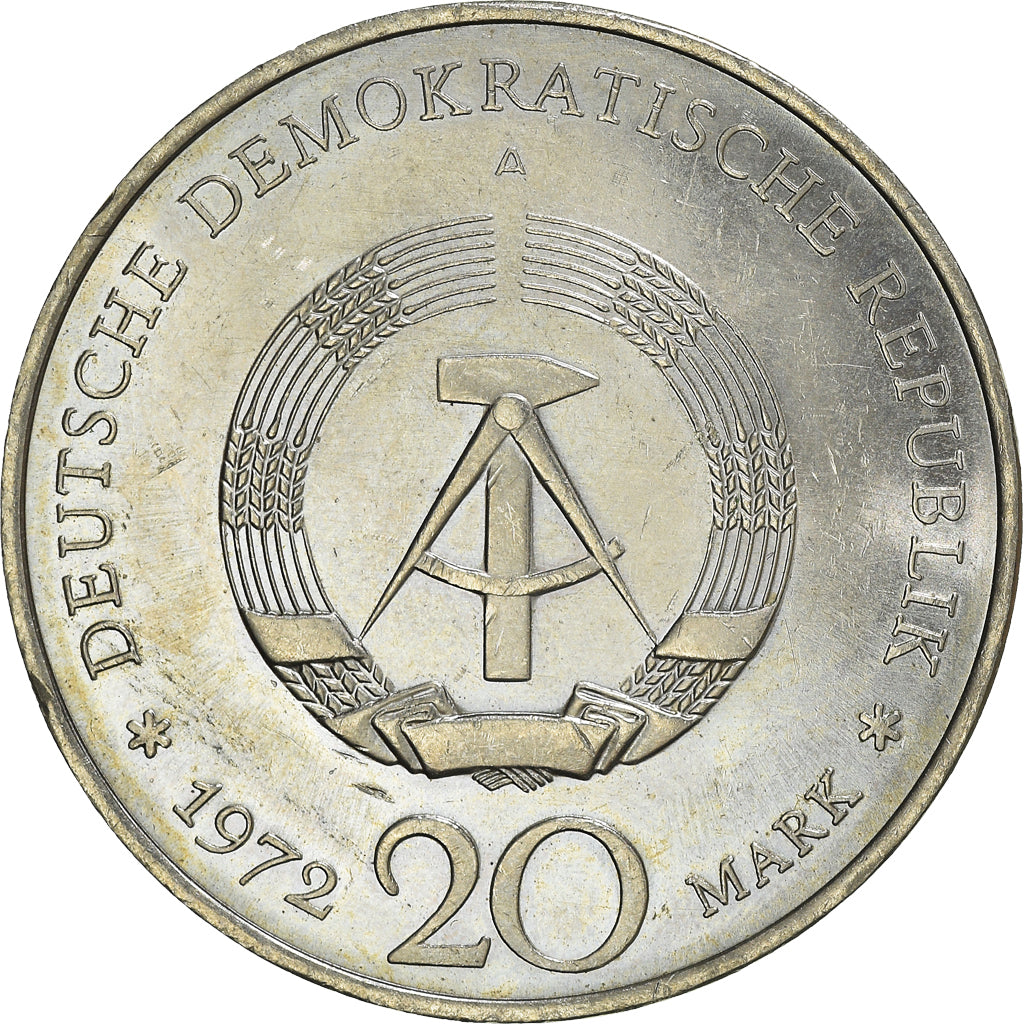Münze, GERMAN-DEMOCRATIC REPUBLIC, 20 Mark, 1972, Berlin, SS+, Kupfer-Nickel