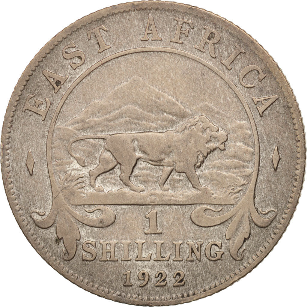 AFRICA ORIENTALE, George V, Shilling, 1922, MB+, Argento, KM:21