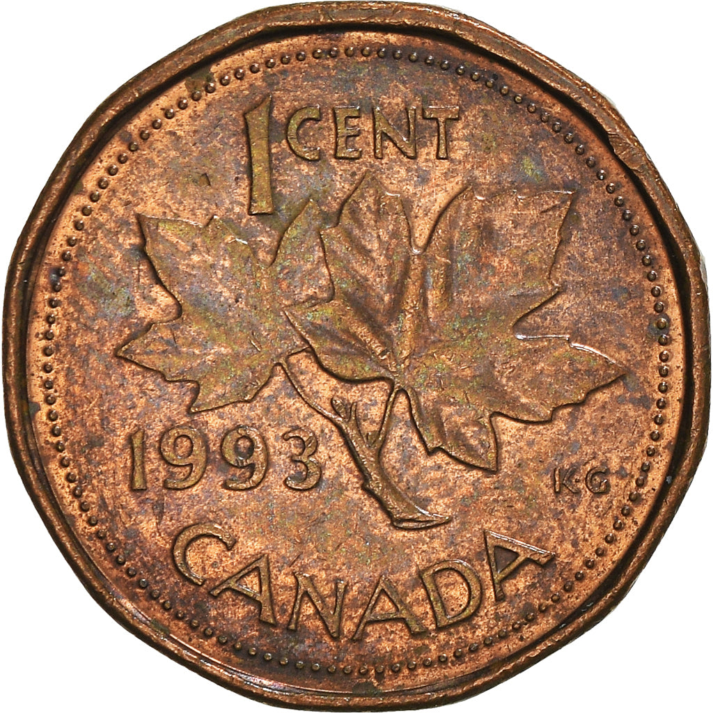 Moneda, Canadá, Elizabeth II, Cent, 1993, Royal Canadian Mint, Ottawa, BC+