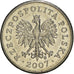 Moneta, Polonia, 10 Groszy, 2007, Warsaw, BB+, Rame-nichel, KM:279