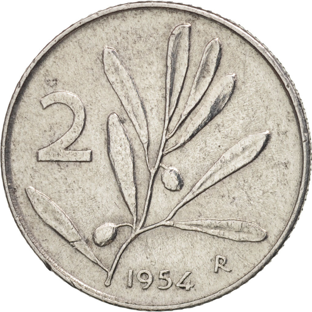 Italie, 2 Lire, 1954, Rome, TTB+, Aluminum, KM:94