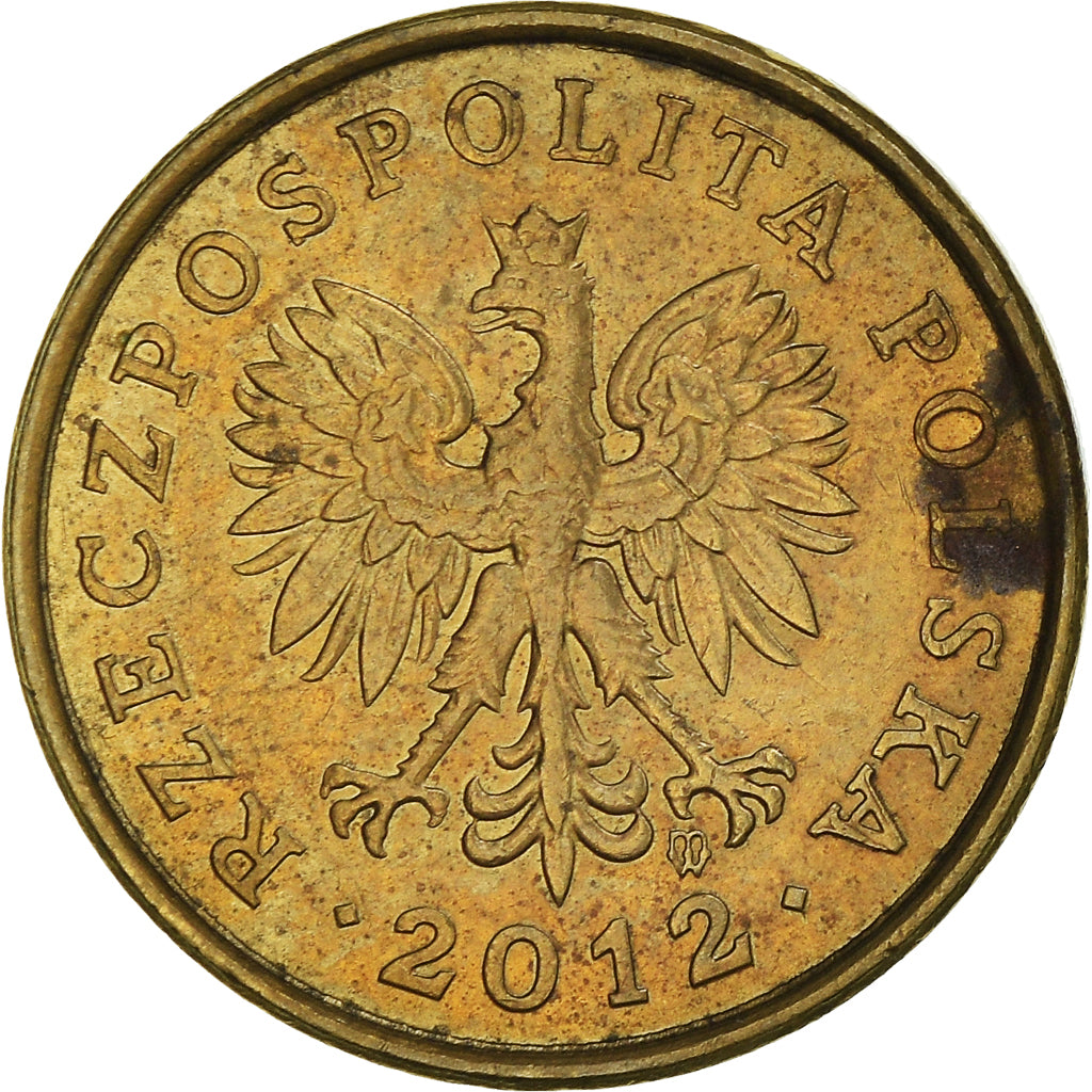 Moneta, Polska, 2 Grosze, 2012, Warsaw, VF(20-25), Mosiądz, KM:277