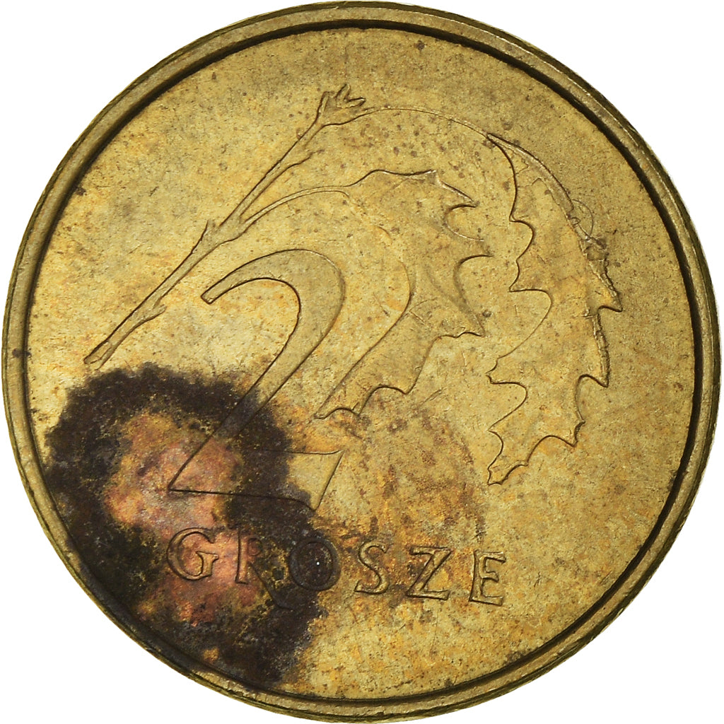 Moneta, Polska, 2 Grosze, 2012, Warsaw, VF(20-25), Mosiądz, KM:277