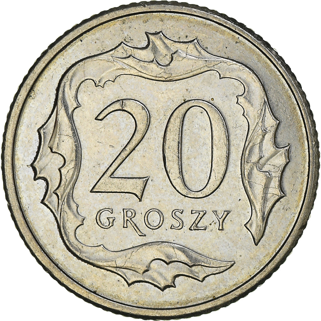 Moneda, Polonia, 20 Groszy, 2012, Warsaw, EBC, Cobre - níquel, KM:280
