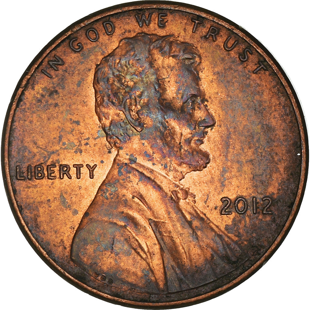 Coin, United States, Lincoln Cent, Cent, 2012, U.S. Mint, Philadelphie