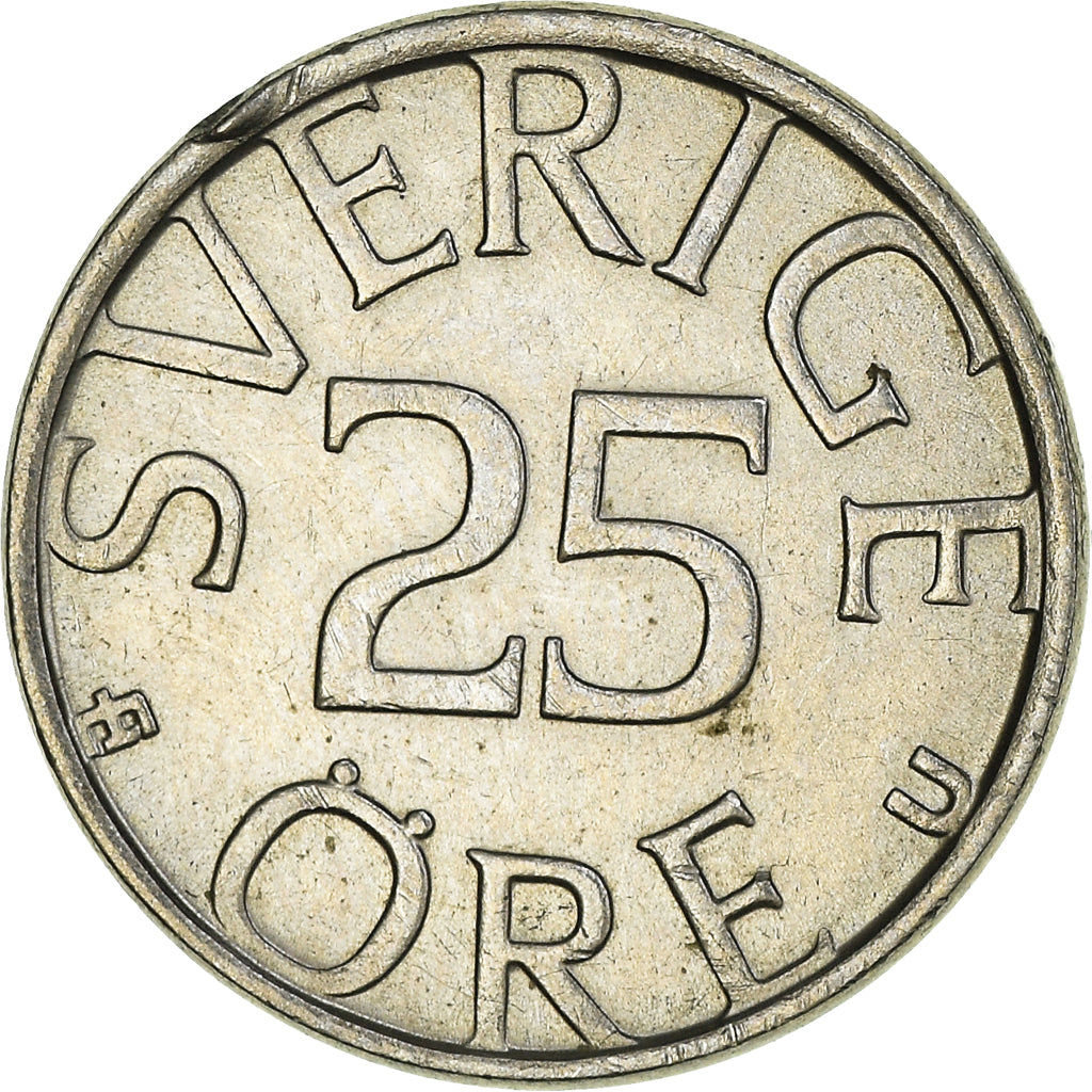 Coin, Sweden, Carl XVI Gustaf, 25 Öre, 1979, AU(55-58), Copper-nickel, KM:851