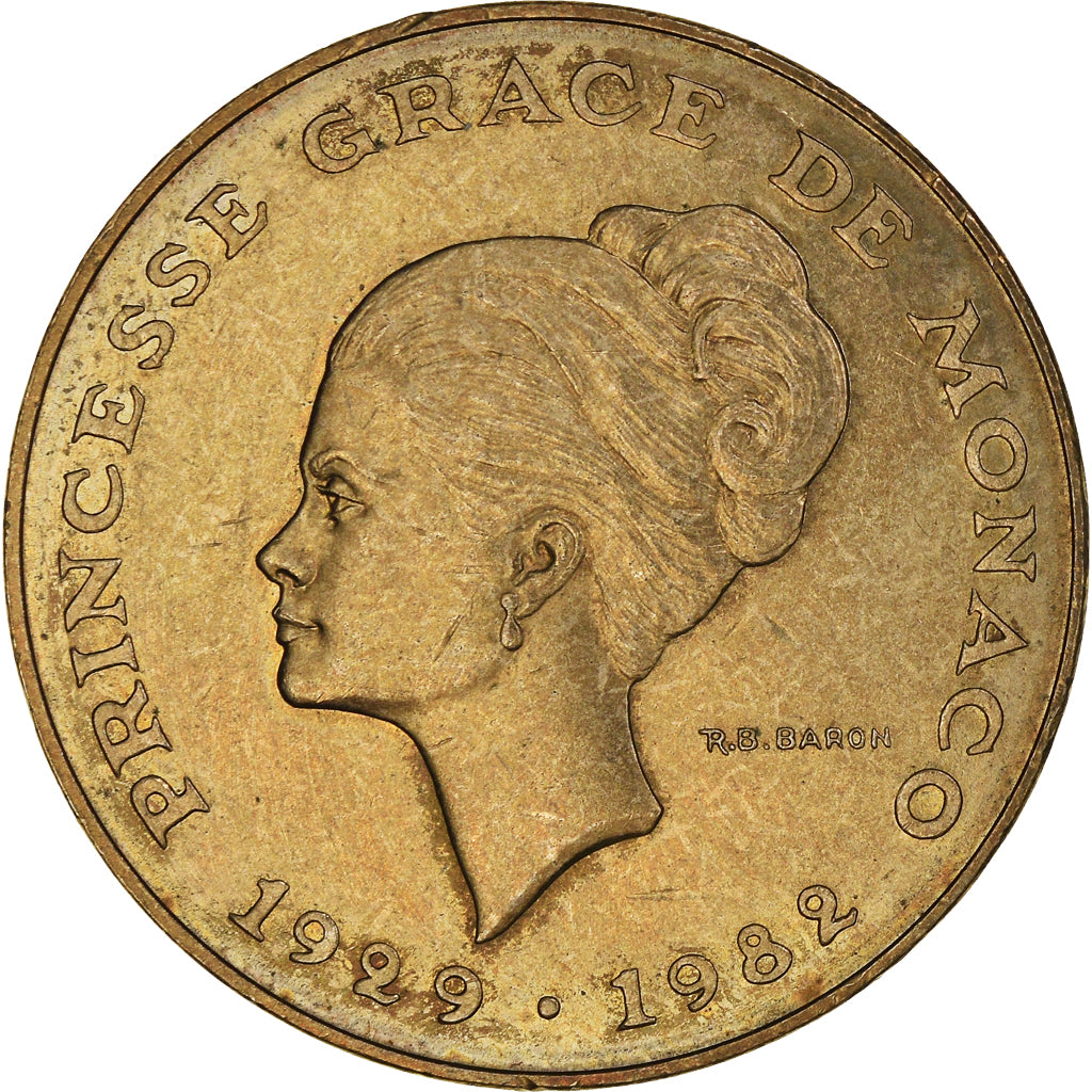 Coin, Monaco, Rainier III, 10 Francs, 1982, EF(40-45), Copper-Nickel-Aluminum