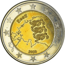 Estonia, Fantasy euro patterns, 2 Euro, 2008, unofficial private coin.ESSAI, VZ