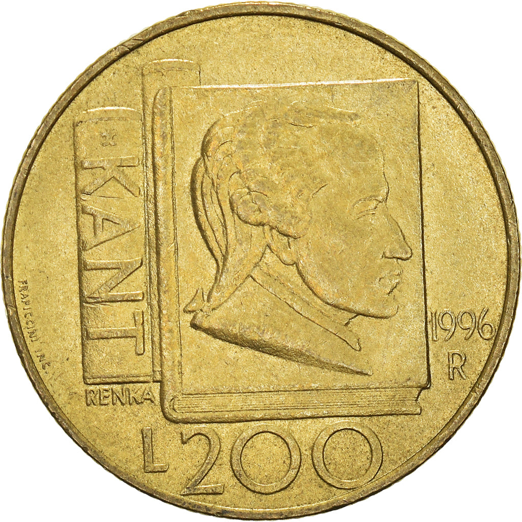 Münze, San Marino, 200 Lire, 1996, SS, Aluminum-Bronze, KM:356