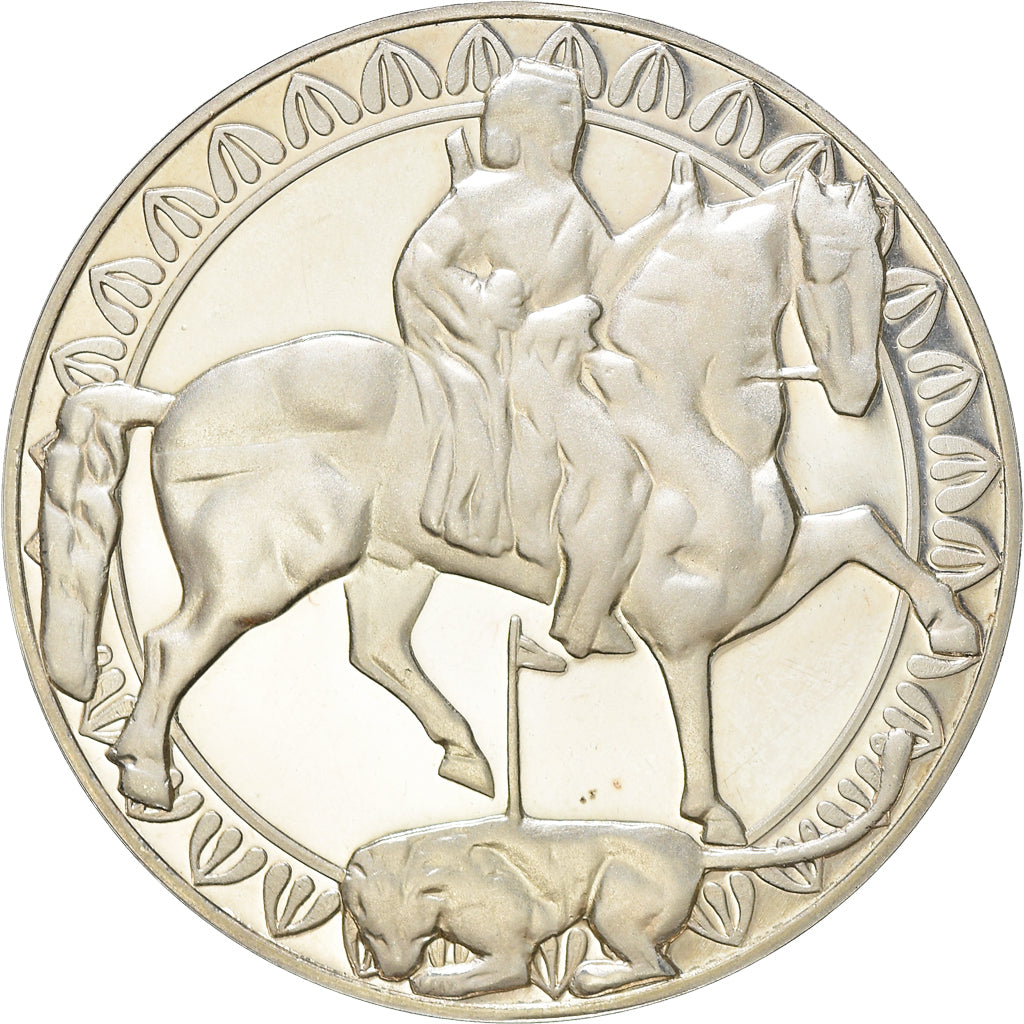 Coin, Bulgaria, Madara horseman, 50 Leva, 1981, BE, MS(63), Silver, KM:135