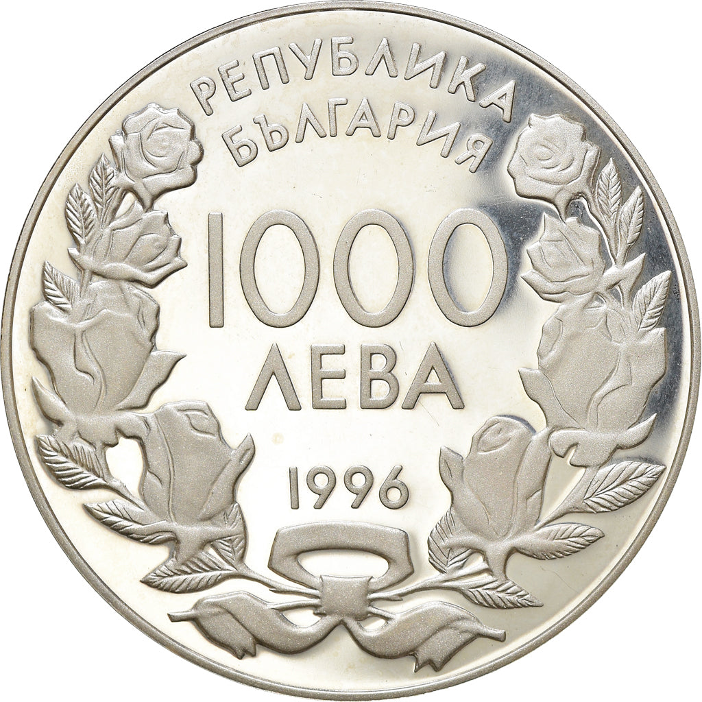 Münze, Bulgarien, 1000 Leva, 1996, BE, UNZ, Silber, KM:221