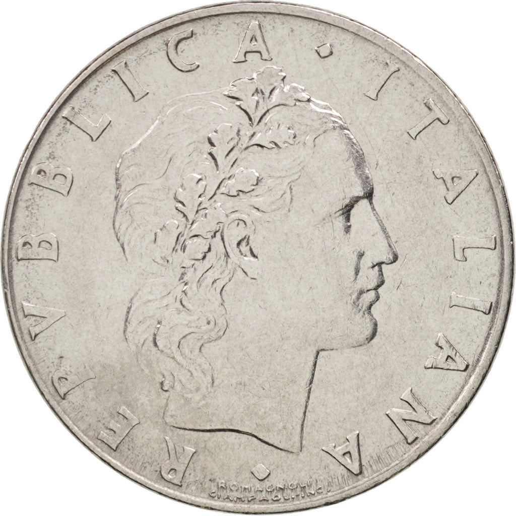Moneta, Italia, 50 Lire, 1967, Rome, BB, Acciaio inossidabile, KM:95.1
