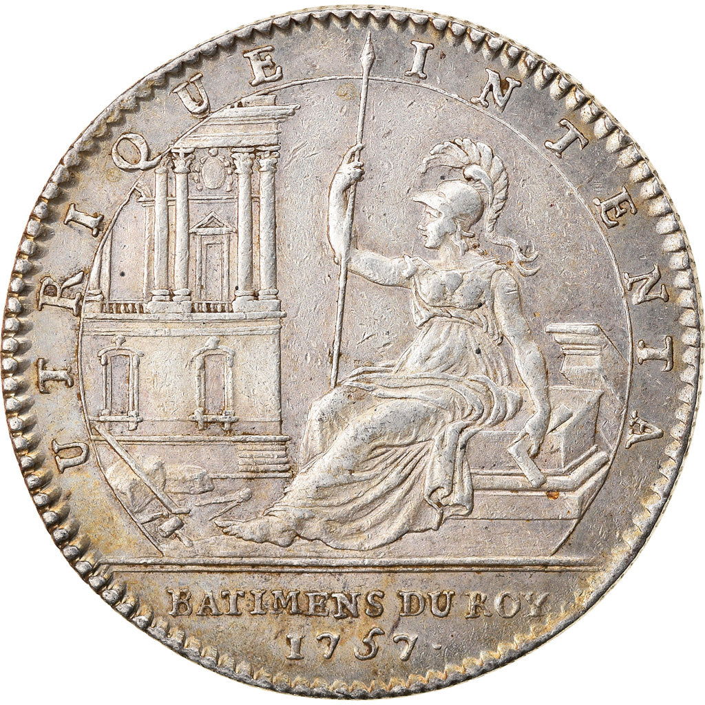 France, Token, Louis XV, Bâtiments du Roi, History, AU(50-53), Silver