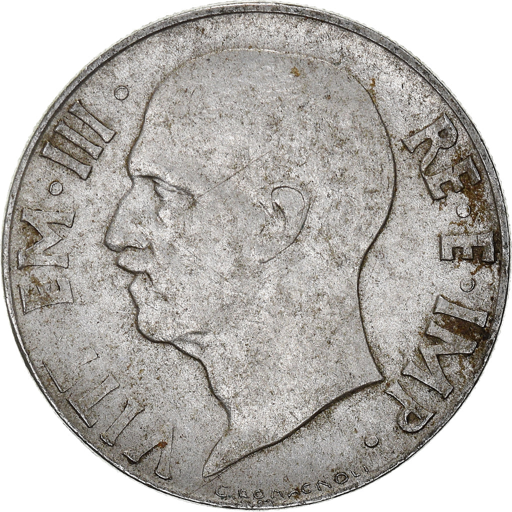 Moneta, Italia, Vittorio Emanuele III, 20 Centesimi, 1943, Rome, MB, Acciaio