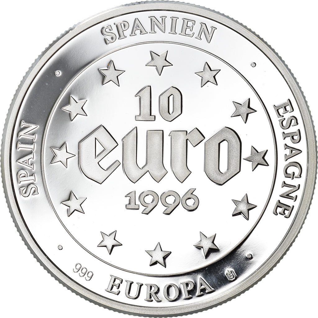 Spain, 10 Euro, 1996, BE, MS(65-70), Silver