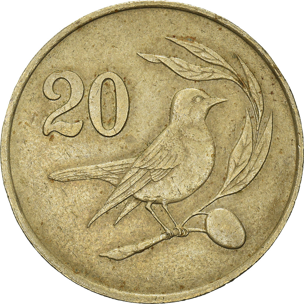 Coin, Cyprus, 20 Cents, 1983, VF(30-35), Nickel-brass, KM:57.1