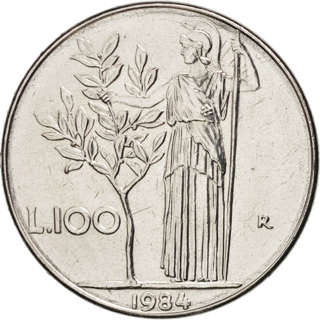 Italie, 100 Lire, 1984, Rome, SPL, Stainless Steel, KM:96.1