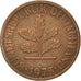 Coin, GERMANY - FEDERAL REPUBLIC, Pfennig, 1975, Stuttgart, VF(30-35), Copper