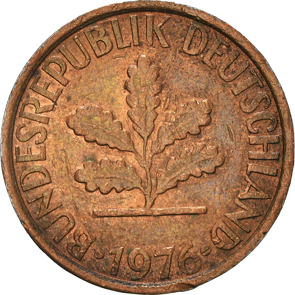Monnaie, République fédérale allemande, Pfennig, 1976, Munich, TB+, Cuivre