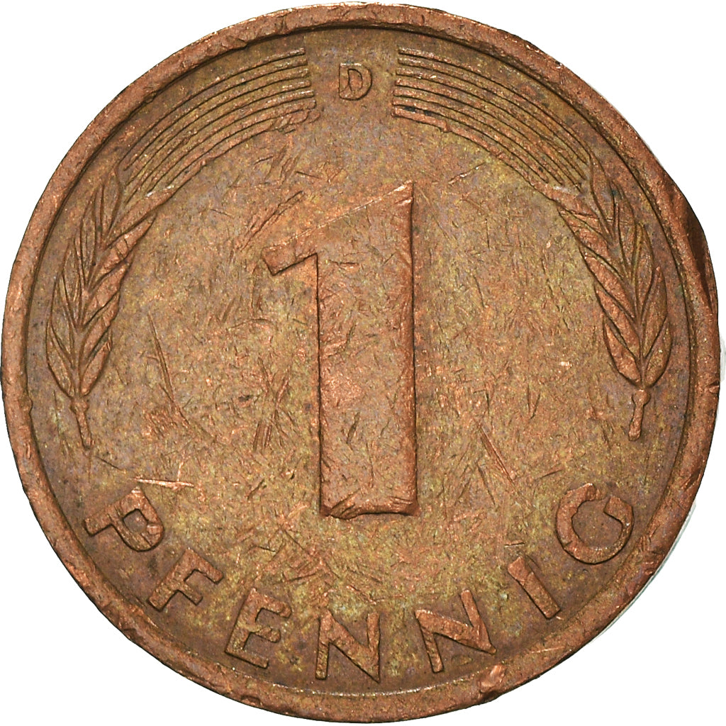 Monnaie, République fédérale allemande, Pfennig, 1976, Munich, TB+, Cuivre