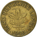 Moneta, Niemcy - RFN, 10 Pfennig, 1949, Stuttgart, VF(20-25), Mosiądz powlekany