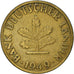Moneta, Niemcy - RFN, 10 Pfennig, 1949, Stuttgart, VF(30-35), Mosiądz powlekany
