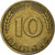 Moeda, ALEMANHA - REPÚBLICA FEDERAL, 10 Pfennig, 1949, Stuttgart, VF(30-35)