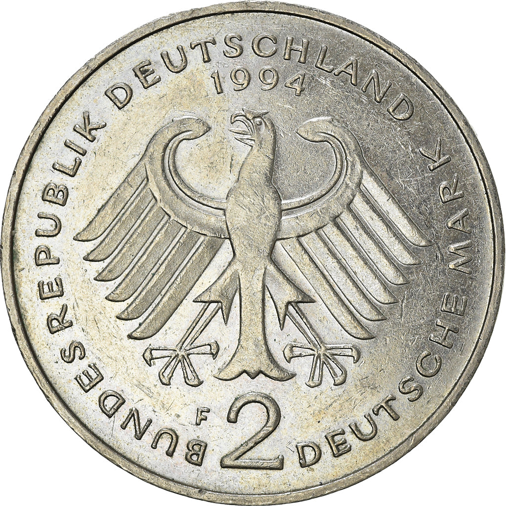 Coin, GERMANY - FEDERAL REPUBLIC, 2 Mark, 1994, Stuttgart, EF(40-45)