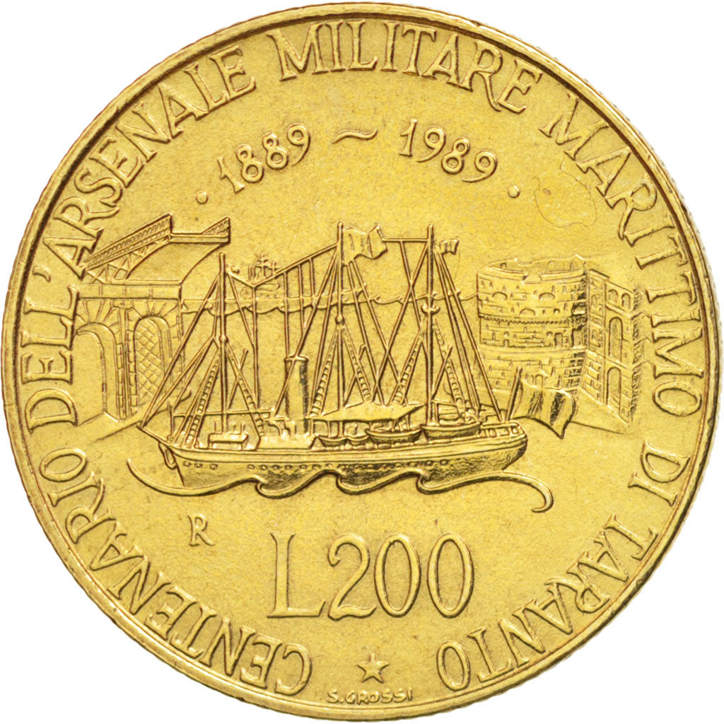 Münze, Italien, 200 Lire, 1989, Rome, VZ+, Aluminum-Bronze, KM:130