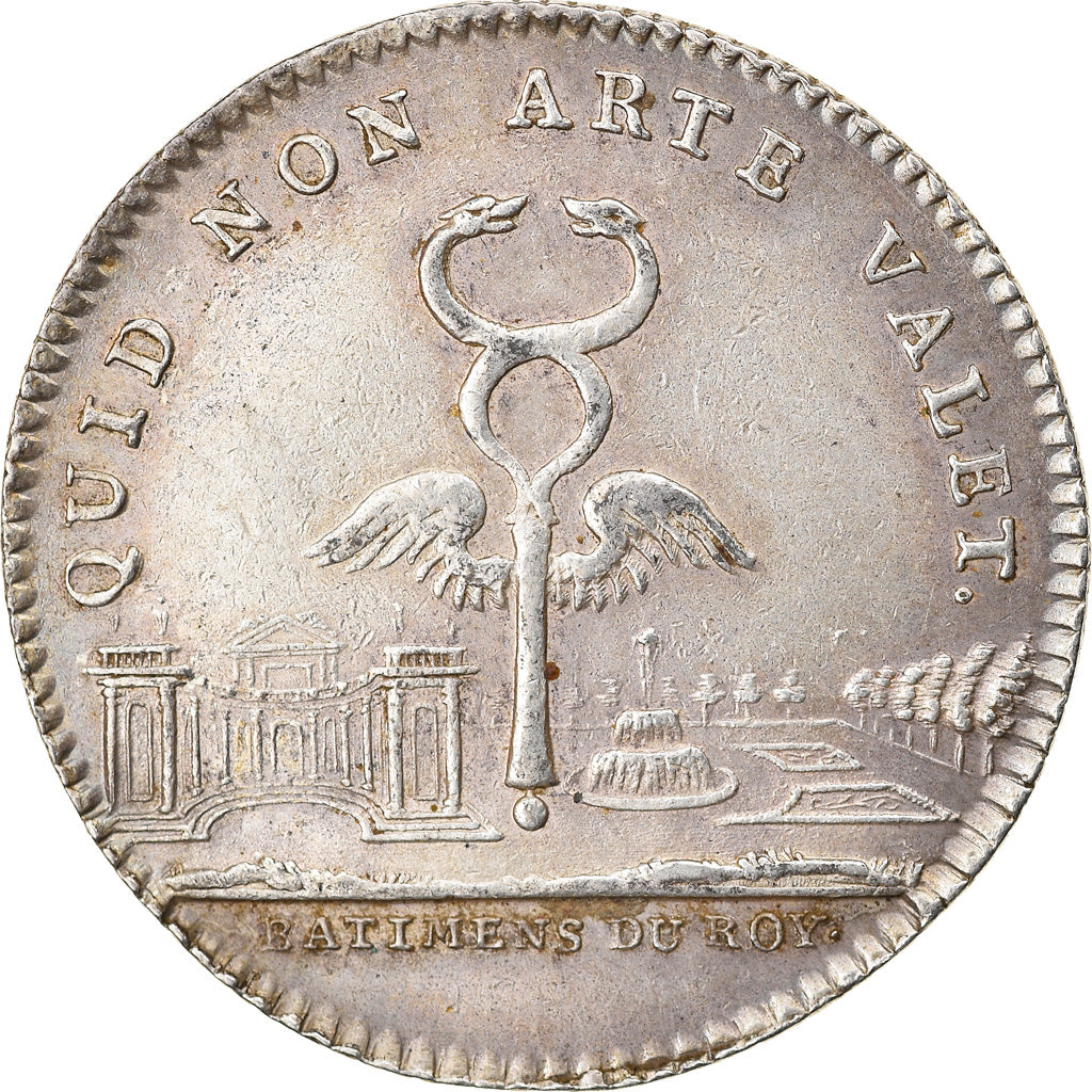 France, Token, Louis XV, Bâtiments du Roi, History, EF(40-45), Silver