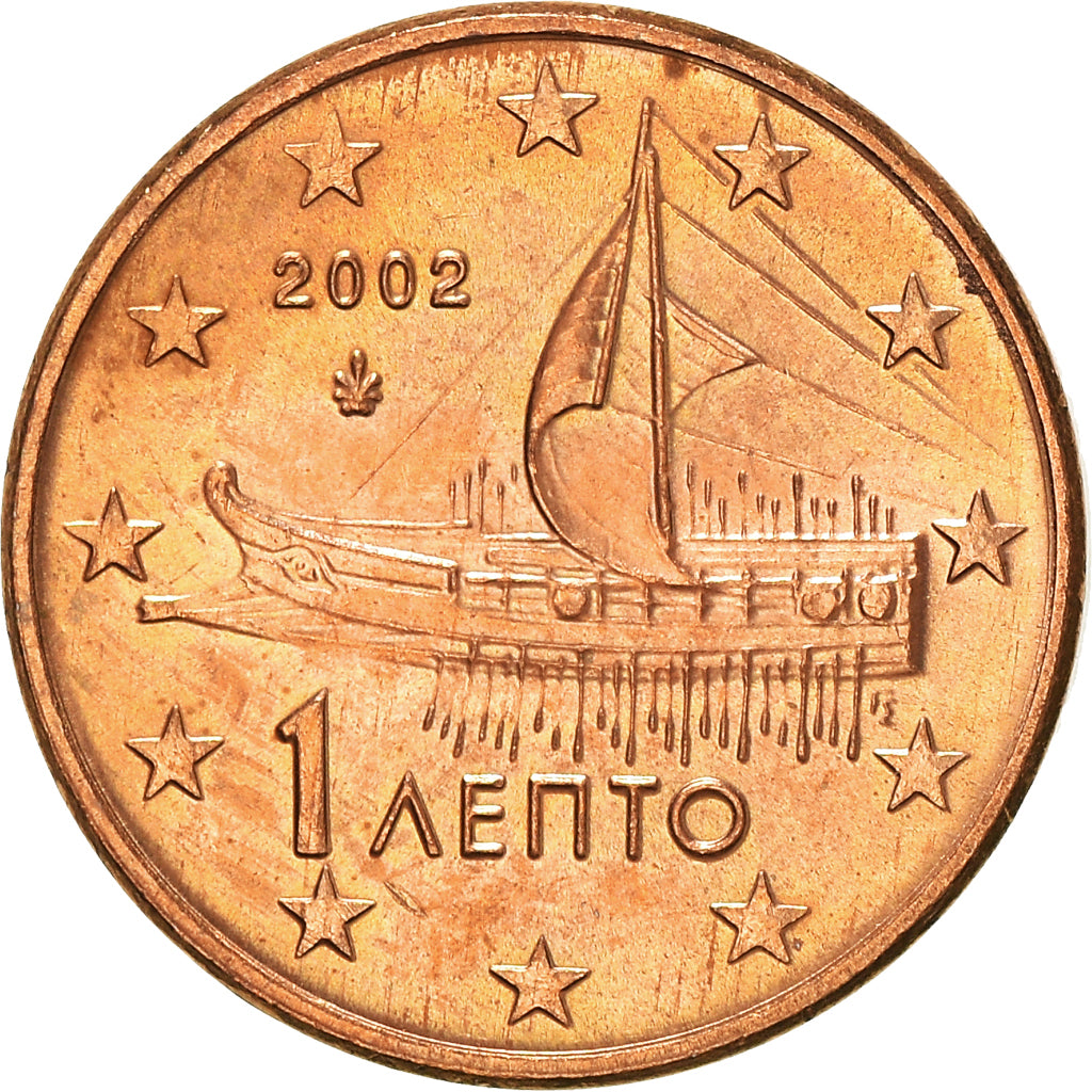 Grecia, Euro Cent, 2002, Athens, BB+, Acciaio placcato rame, KM:181