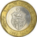 Coin, Tunisia, 5 Dinars, 2002, EF(40-45), Bi-Metallic, KM:350