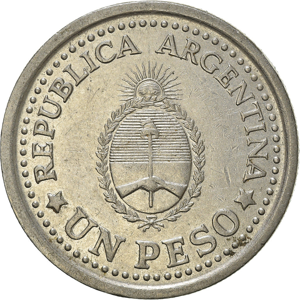 Moneta, Argentina, Peso, 1960, 25 De Mayo, BB, Acciaio ricoperto in nichel