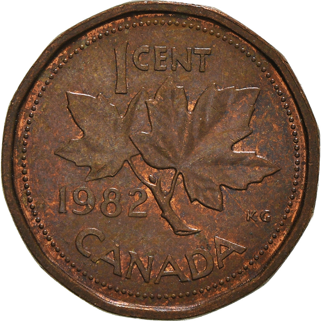 Moneda, Canadá, Cent, 1982, BC+, Bronce, KM:132