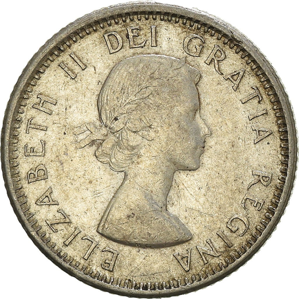 Coin, Canada, Elizabeth II, 10 Cents, 1962, Royal Canadian Mint, Ottawa
