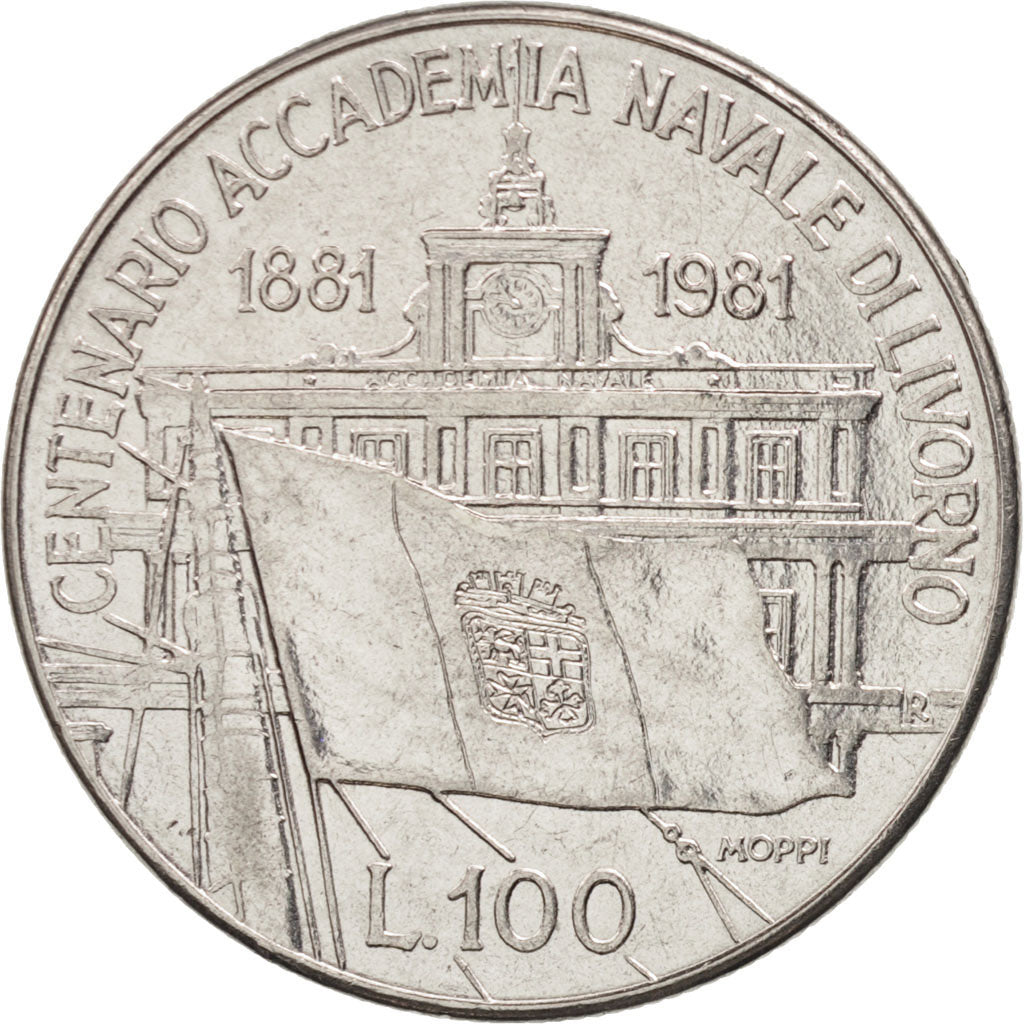 Italy, 100 Lire, 1981, Rome, AU(55-58), Stainless Steel, KM:108