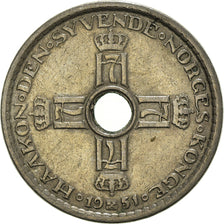 Coin, Norway, Haakon VII, Krone, 1951, EF(40-45), Copper-nickel, KM:397.1