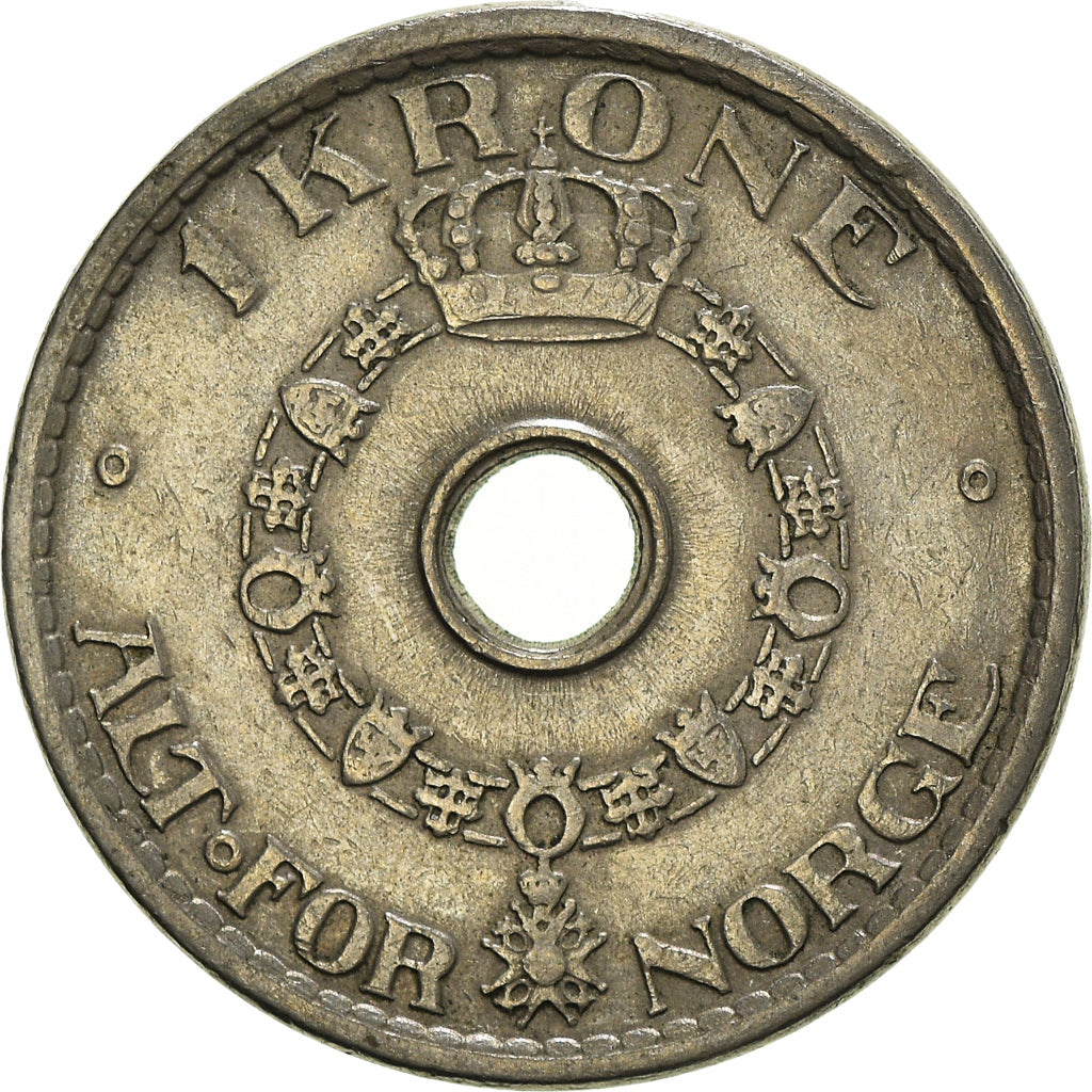 Coin, Norway, Haakon VII, Krone, 1951, EF(40-45), Copper-nickel, KM:397.1