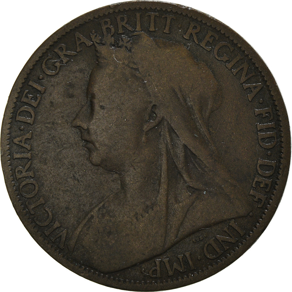 Coin, Great Britain, Victoria, Penny, 1901, VF(20-25), Bronze, KM:790