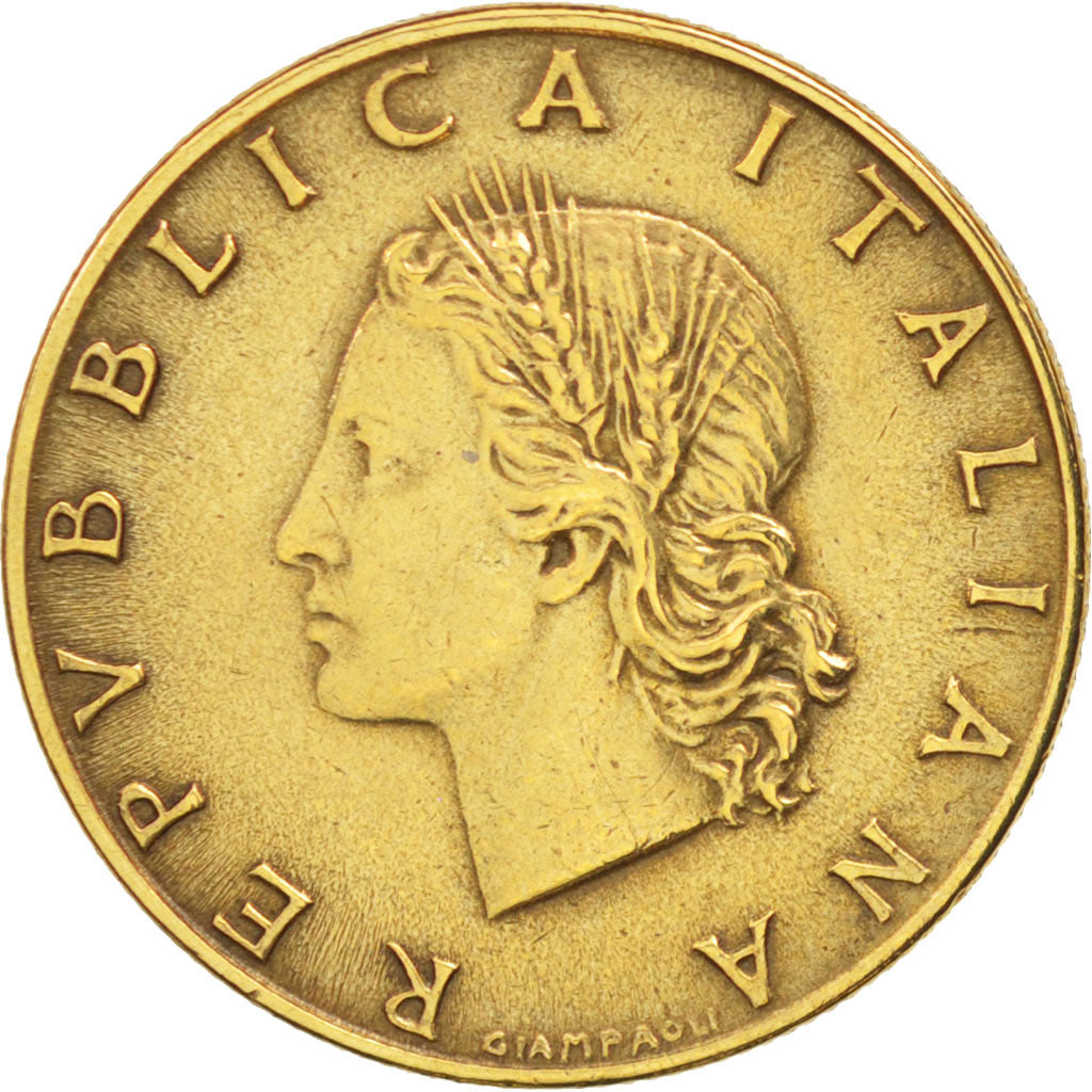 Italy, 20 Lire, 1958, Rome, AU(50-53), Aluminum-Bronze, KM:97.1