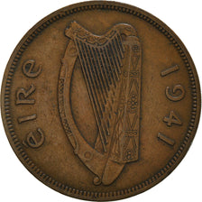 Coin, IRELAND REPUBLIC, Penny, 1941, EF(40-45), Bronze, KM:11