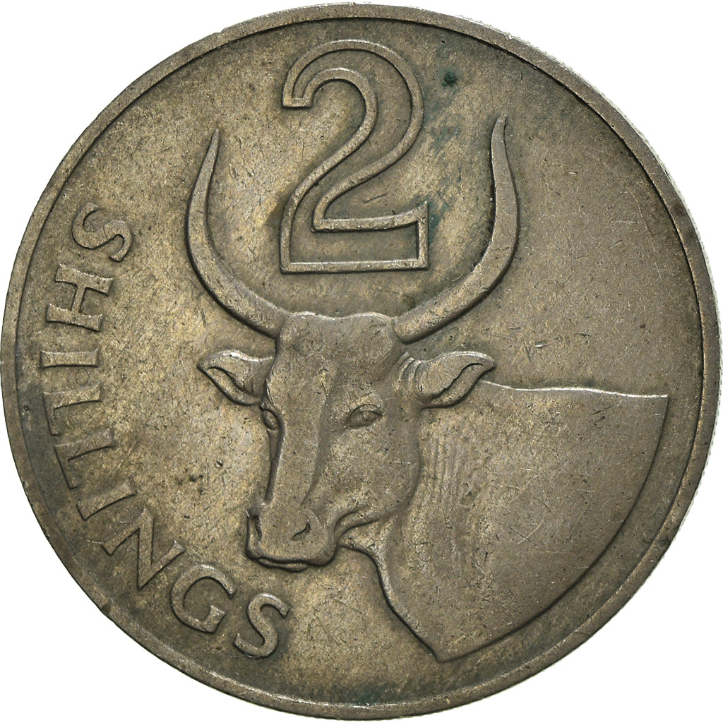 Coin, GAMBIA, THE, 2 Shillings, 1966, EF(40-45), Copper-nickel, KM:5