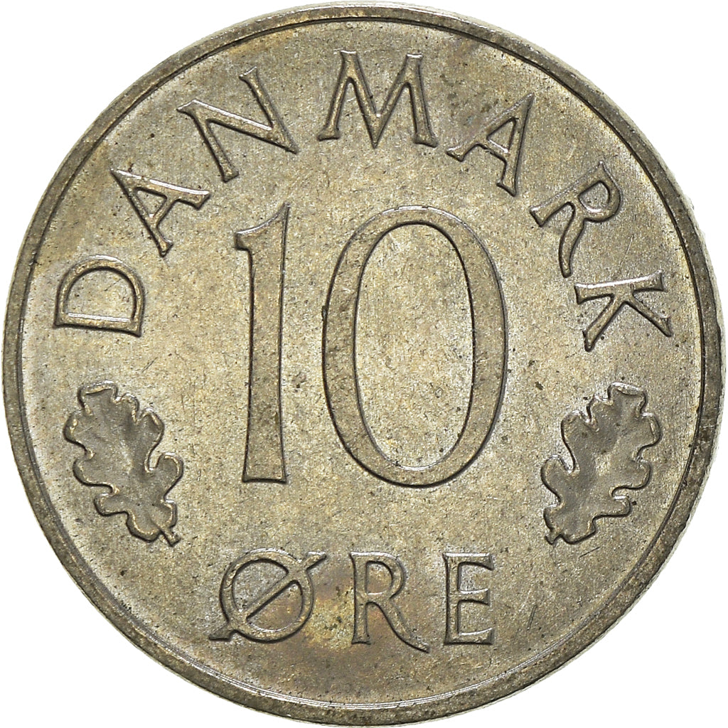 Coin, Denmark, Margrethe II, 10 Öre, 1980, Copenhagen, VF(30-35)