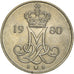 Coin, Denmark, Margrethe II, 10 Öre, 1980, Copenhagen, AU(50-53)