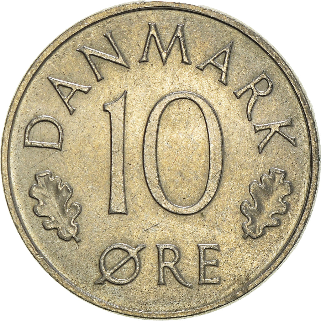 Coin, Denmark, Margrethe II, 10 Öre, 1980, Copenhagen, AU(50-53)
